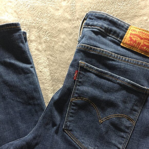 Levi's‎ 721 High Rise Skinny Jeans Distressed Ripped Denim W31 L30 - Picture 4 of 7